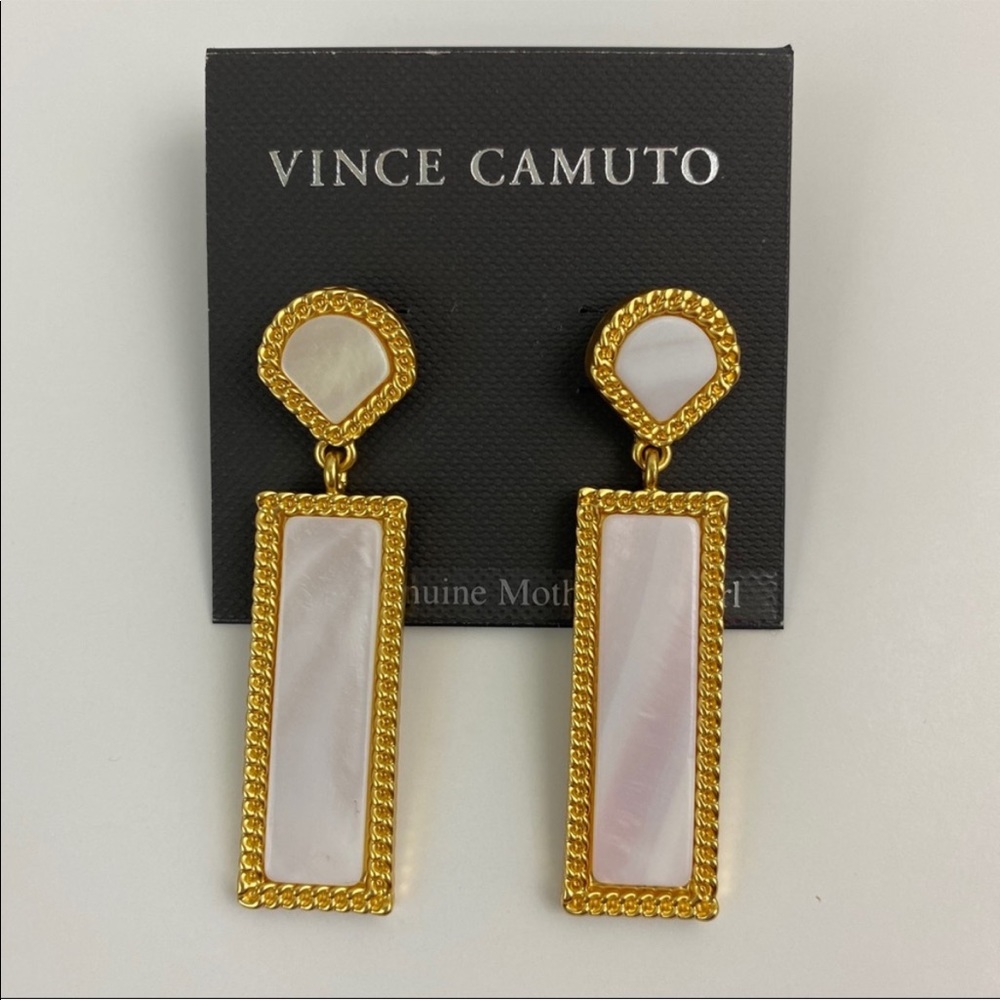 NWT Vince Camuto genuine mother of pearl earrings